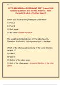 FCTC MECHANICAL REASONING TEST &lpar;Latest 2026  Update&rpar; Questions and Verified Answers &vert; 100&percnt;  Correct &vert; Grade A&plus;&vert;&vert;Verified Exam&excl;&excl;&excl;