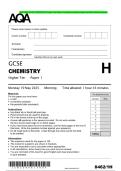 2025 AQA GCSE CHEMISTRY Higher Tier Paper 1 Combined Question Paper and Final Marking Scheme