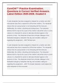 CoreCHI&trade; Practice Examination&period; Questions & Correct Verified Answers&period; Latest Edition 2025-2026&period; Graded A