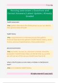 Nursing 2000 exam 1 Questions and  Correct Answers&sol; Latest Update &sol; Already  Graded