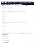 CTVA 250 Final questions with complete solutions  2025&sol;2026 already passed &lpar;latest&rpar;