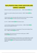FSM UPDATED FINAL EXAM QUESTIONS AND  CORRECT ANSWERS