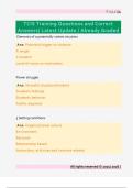 TCIS Training Questions and Correct  Answers&sol; Latest Update &sol; Already Graded