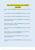 FSM EXAM QUESTIONS AND CORRECT  ANSWERS