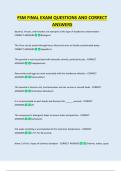 FSM FINAL EXAM QUESTIONS AND CORRECT  ANSWERS