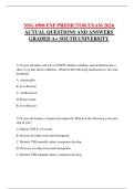 NSG 6998 FNP PREDICTOR EXAM 2026 ACTUAL QUESTIONS AND ANSWERS GRADED A&plus; SOUTH UNIVERSITY