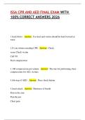 ISSA CPR AND AED FINAL EXAM WITH 100&percnt; CORRECT ANSWERS 2026