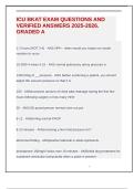 ICU BKAT EXAM QUESTIONS AND VERIFIED ANSWERS 2025-2026&period; GRADED A
