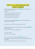 HTM 411 CH-2 EXAM QUESTIONS AND  CORRECT ANSWERS