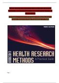 Test bank for introduction to health research methods a practical guide 3rd edition by kathryn h jacobsen