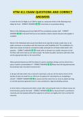 HTM 411 EXAM QUESTIONS AND CORRECT  ANSWERS