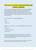 HTM 411 CH-3 ACTUAL EXAM QUESTIONS AND  CORRECT ANSWERS