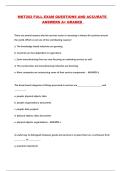MKT202 FULL EXAM QUESTIONS AND ACCURATE ANSWERS A&plus; GRADED 