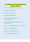 ICCC UPDATED key EXAM QUESTIONS AND  CORRECT ANSWERS