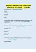ICCC Intro to Buss UPDATED FINAL EXAM  QUESTIONS AND CORRECT ANSWERS