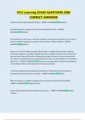 ICCC Learning EXAM QUESTIONS AND  CORRECT ANSWERS