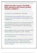 NICET Fire Alarm Level 1 Test 2025-2026&period; Questions with Correct Verified Answers&period; Graded A
