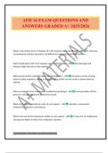 AFH 16 EXAM QUESTIONS AND ANSWERS GRADED A&plus; 2025&sol;2026