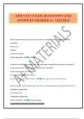 AFH TEST EXAM QUESTIONS AND ANSWERS GRADED A&plus; 2025&sol;2026