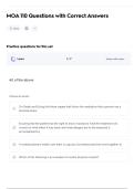 MOA 110 Questions with Correct Answers