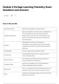 Module 6 Portage Learning Chemistry Exam Questions and Answers