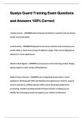 Qualys Guard Training Exam Questions  and Answers 100&percnt; Correct