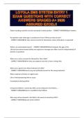 LOYOLA EMS SYSTEM ENTRY 1 EXAM QUESTIONS WITH CORRECT ANSWERS GRADED A&plus; 2026
