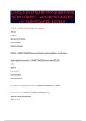 LOYOLA SYSTEM ENTRY QUESTIONS WITH CORRECT ANSWERS GRADED A&plus; 2026 ASSURED