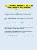 MAA Career and Certification ACTUAL EXAM  QUESTIONS AND CORRECT ANSWERS
