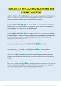 MAA CH&period; 16  ACTUAL EXAM QUESTIONS AND  CORRECT ANSWERS