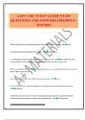 AAPC CRC STUDY GUIDE EXAM QUESTIONS AND ANSWERS GRADED A&plus; 2025&sol;2026
