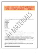 AAPC - CRC TEST 1 EXAM QUESTIONS AND ANSWERS GRADED A&plus; 2025&sol;2026