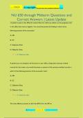 NU 650 through Midterm Questions and Correct Answers &vert; Latest Update