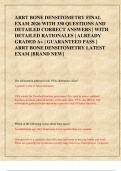ARRT BONE DENSITOMETRY FINAL  EXAM 2026 WITH 330 QUESTIONS AND  DETAILED CORRECT ANSWERS &vert; WITH  DETAILED RATIONALES &vert; ALREADY  GRADED A&plus; &vert; GUARANTEED PASS &vert;  ARRT BONE DENSITOMETRY LATEST  EXAM &lbrack;BRAND NEW&rsqb;