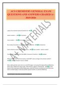 ACS CHEMISTRY GENERAL EXAM QUESTIONS AND ANSWERS GRADED A&plus; 2025&sol;2026