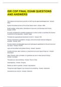 ISR CDP FINAL EXAM QUESTIONS AND ANSWERS 