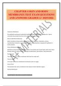 CHAPTER 4 SKIN AND BODY MEMBRANES TEST EXAM QUESTIONS AND ANSWERS GRADED A&plus; 2025&sol;2026