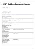MSN 671 Final Exam Questions and Answers