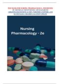 TEST BANK FOR NURSING PHARMACOLOGY&comma; 2ND EDITION BY MICHELLE ERNSTMEYER AND ELIZABETH CHRISTMANQUESTIONS & 100&percnt; VERIFIED ANSWERS AND RATIONALES &vert; GRADED A&plus;LATEST UPDATE