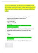 NEVADA RESIDENTIAL & SMALL COMMERCIAL &lpar;B-2&rpar; CONTRACTOR TRADE exam Questions with 100&percnt; Correct Answer Latest Versions 2025 Top Rated &period;
