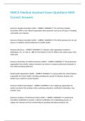 NWCA Medical Assistant Exam Questions With Correct Answers