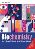 Test Bank For Biochemistry 9th Edition by Mary K&period; Campbell&comma; Shawn O&period; Farrell&comma; Owen M&period; McDougal ISBN 9781305961135 Chapters&lpar;1 to 24&rpar;