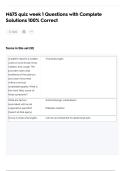 N675 quiz week 1 Questions with Complete Solutions 100&percnt; Correct