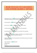 BCOR 370 EXAM 2 WVU QUESTIONS AND ANSWERS GRADED A&plus; 2025&sol;2026