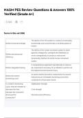 NASM PES Review Questions & Answers 100&percnt; Verified &lpar;Grade A&plus;&rpar;