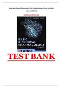 Test Bank for Basic and Clinical Pharmacology&comma; 14th Edition