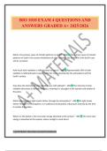 BIO 1010 EXAM 4 QUESTIONS AND ANSWERS GRADED A&plus; 2025&sol;2026