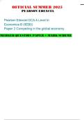 OFFICIAL SUMMER 2025 PEARSON EDEXCEL Pearson Edexcel GCA A Level In Economics B &lpar;9EB0&rpar; Paper 2 Competing in the global economy MERGED QUESTION PAPER &plus; MARK SCHEME