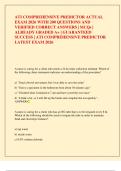 ATI COMPREHENSIVE PREDICTOR ACTUAL  EXAM 2026 WITH 200 QUESTIONS AND  VERIFIED CORRECT ANSWERS &vert; MCQs &vert;  ALREADY GRADED A&plus; &vert; GUARANTEED  SUCCESS &vert; ATI COMPREHENSIVE PREDICTOR  LATEST EXAM 2026 