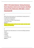 FDNY F-95 Smoke Detector Testing Technician  Exam Questions And Correct Answers &lpar;Verified  Answers&rpar; Plus Rationales 2026 Q&A &vert; Instant  Download Pdf 